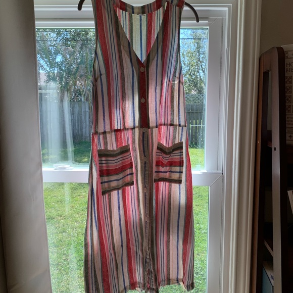 Linen summer dress with pockets - Picture 1 of 5